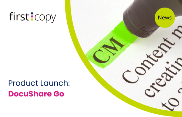The title says, "Product launch: DocuShare Go".